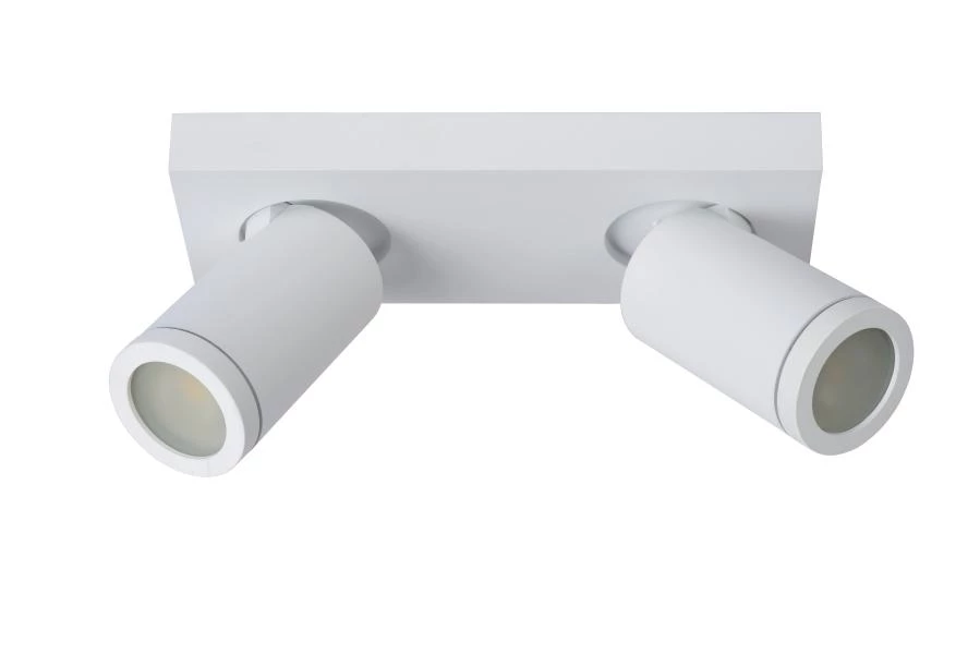 Lucide TAYLOR - Ceiling spotlight Bathroom - LED Dim to warm - GU10 - 2x5W 2200K/3000K - IP44 - White - off